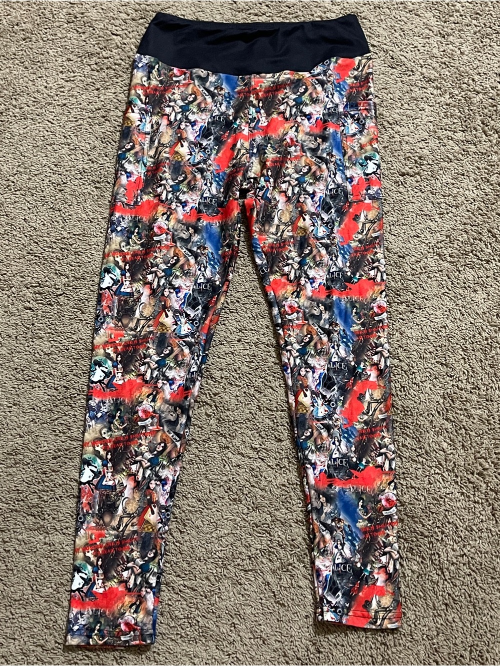 One of a kind American McGee’s Alice madness returns leggings pants Cheshire Cat